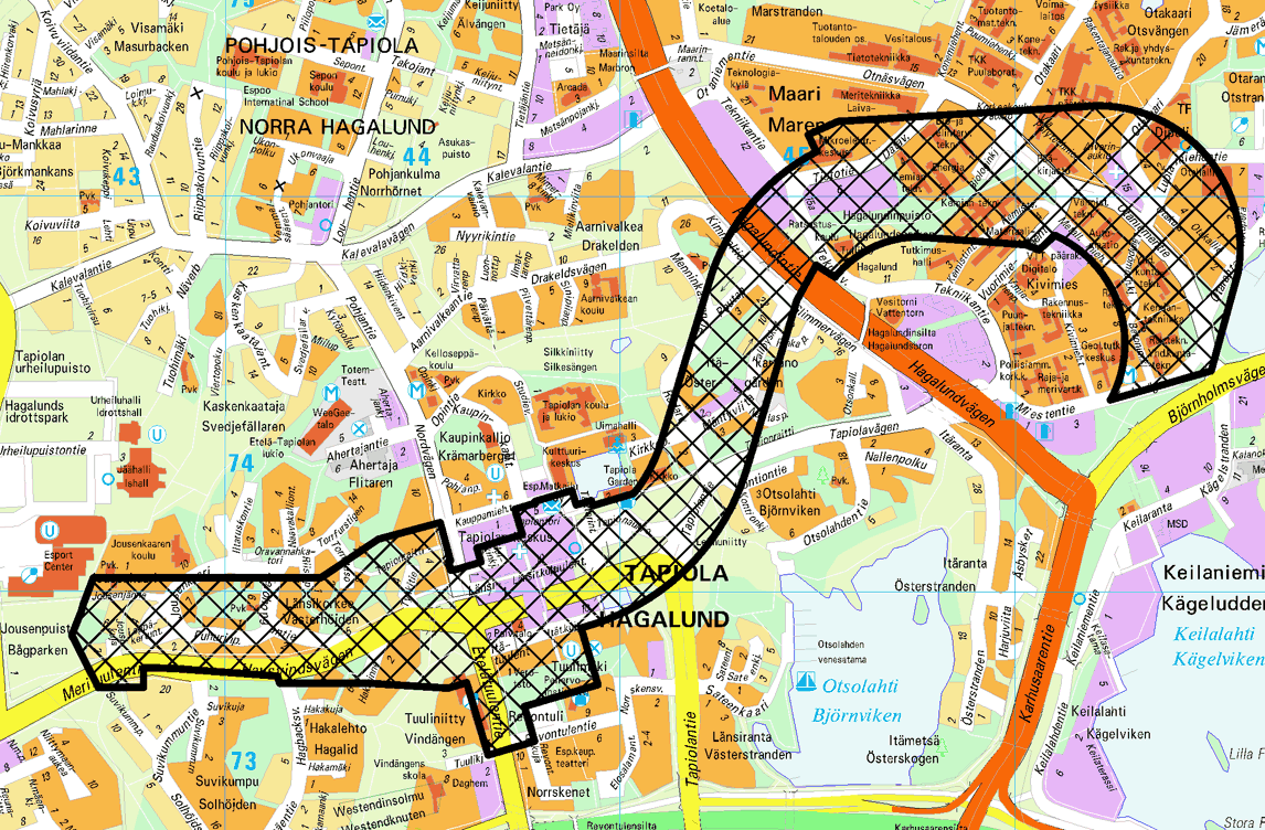 920200 Maanalainen metrokaava Otaniemi-Tapiola